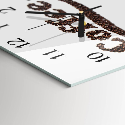 Wanduhr mit motiv quadratisch Kaffee 