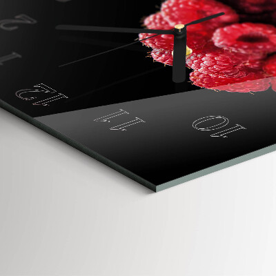 Glasuhr quadratisch Himbeeren