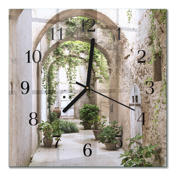 Wanduhr mit motiv quadratisch Pflanzenallee