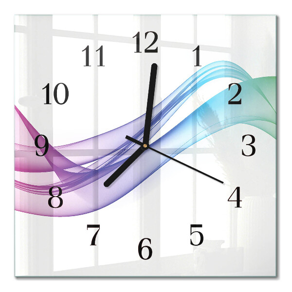 Quadratische wanduhr modern Abstrakte Linien