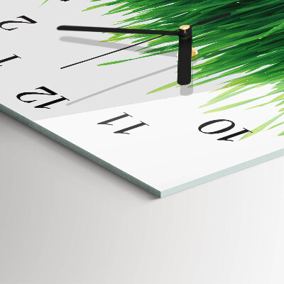 Wanduhr mit motiv quadratisch Gras