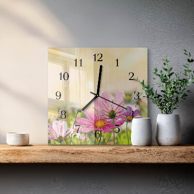 Quadratische wanduhr modern Kosmos