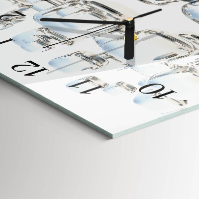 Quadratische wanduhr 3D-Würfel