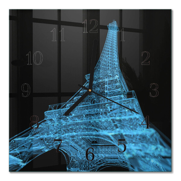 Moderne wanduhr quadratisch Eiffelturm Paris