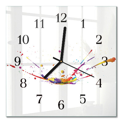 Moderne wanduhr quadratisch Flecken