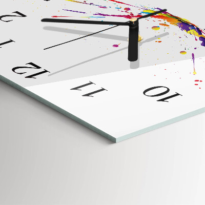 Moderne wanduhr quadratisch Flecken