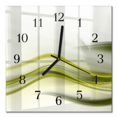 Glasuhr quadratisch Abstrakte Linien