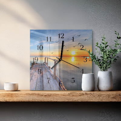 Moderne wanduhr quadratisch Pier