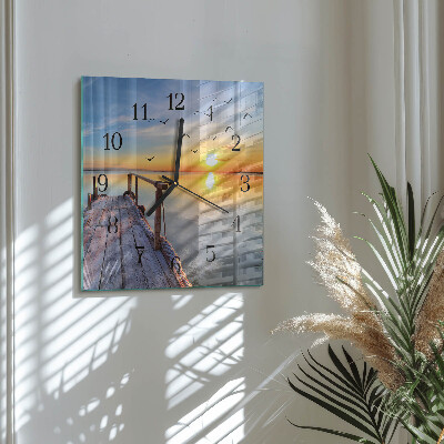 Moderne wanduhr quadratisch Pier