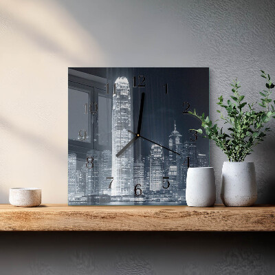 Quadratische wanduhr modern Horizont