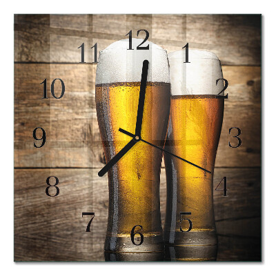 Quadratische wanduhr modern Bier