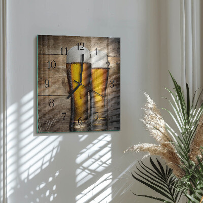 Quadratische wanduhr modern Bier