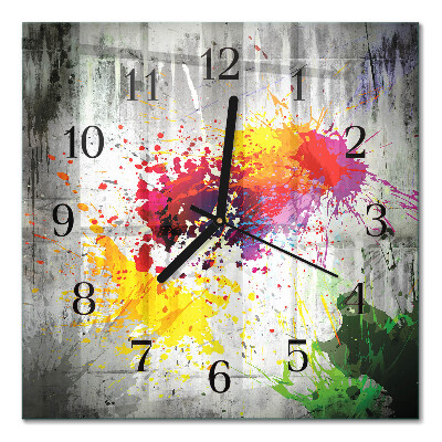 Wanduhr mit motiv quadratisch Flecken