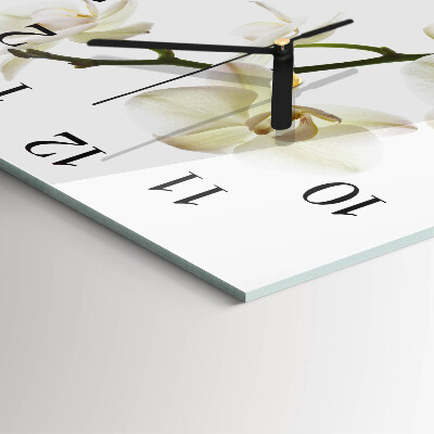 Wanduhr mit motiv quadratisch Orchidee