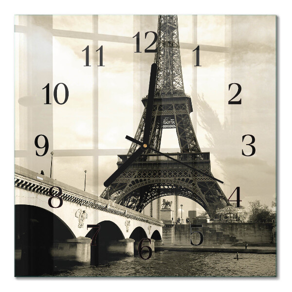 Quadratische wanduhr modern Paris
