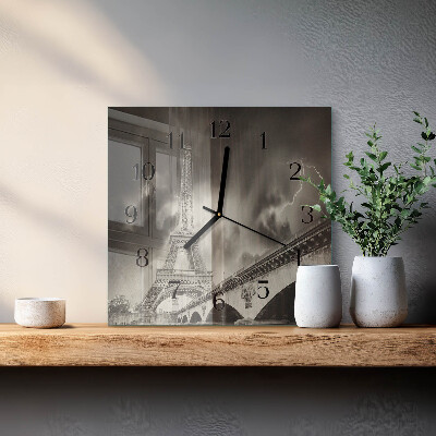 Moderne wanduhr quadratisch Paris