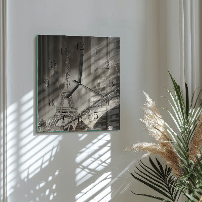 Moderne wanduhr quadratisch Paris