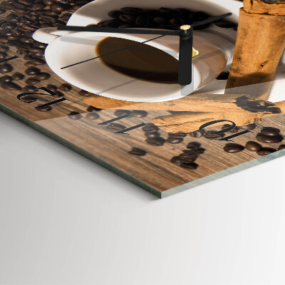 Wanduhr mit motiv quadratisch Zimtkaffee