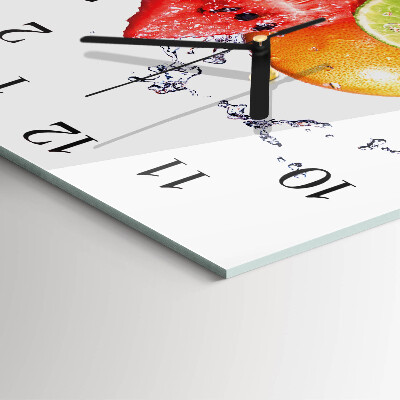 Wanduhr mit motiv quadratisch Obst