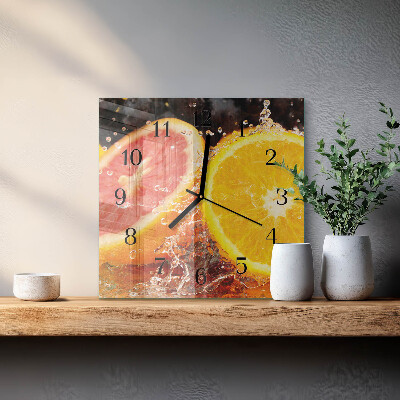 Wanduhr mit motiv quadratisch Obst