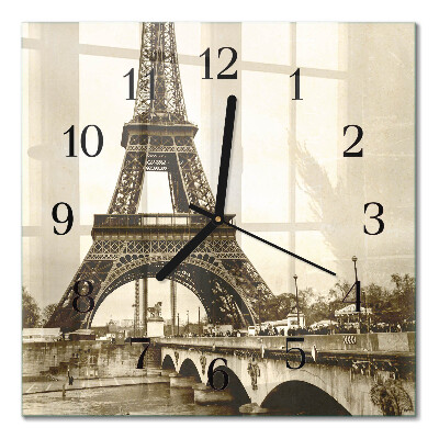Glasuhr quadratisch Paris