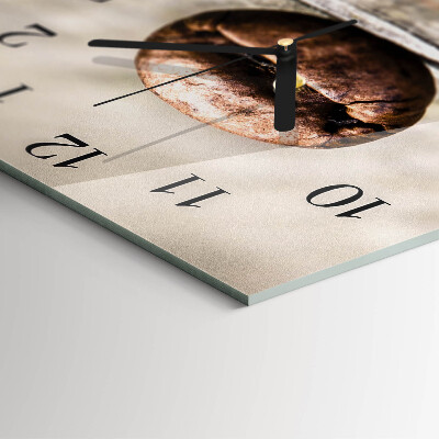 Moderne wanduhr quadratisch Kaffeebohne