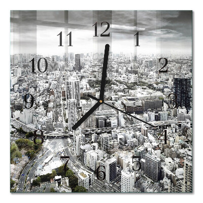 Moderne wanduhr quadratisch Stadt