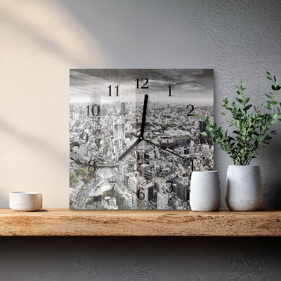 Moderne wanduhr quadratisch Stadt