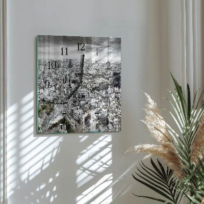 Moderne wanduhr quadratisch Stadt