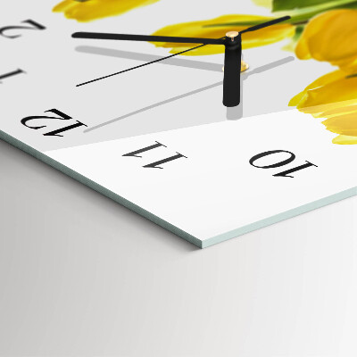 Moderne wanduhr quadratisch Tulpen