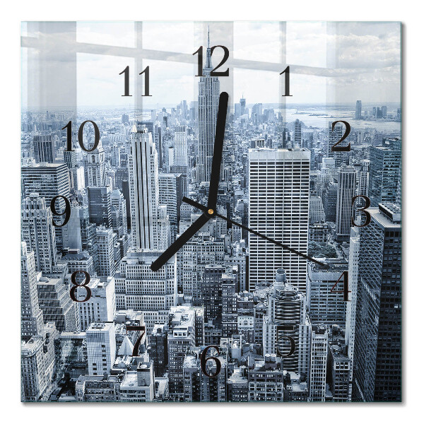 Wanduhr mit motiv quadratisch Stadt