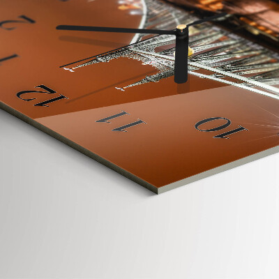 Quadratische wanduhr Brücke