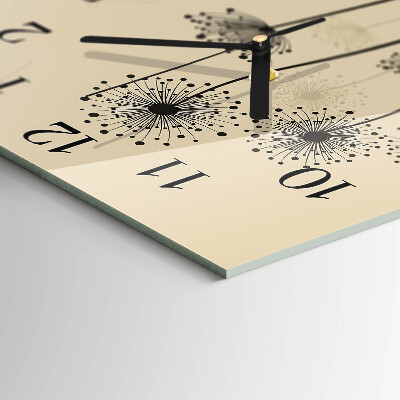 Moderne wanduhr quadratisch Blumen