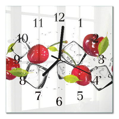 Wanduhr mit motiv quadratisch Kirscheis
