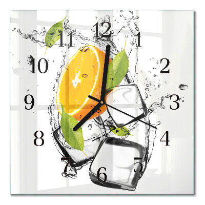 Quadratische wanduhr modern Eis