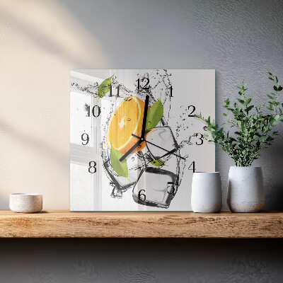 Quadratische wanduhr modern Eis