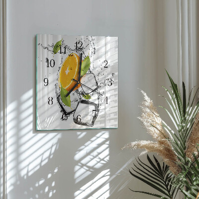 Quadratische wanduhr modern Eis