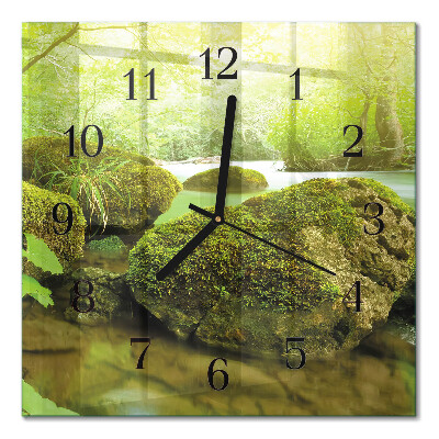 Glasuhr quadratisch Natur