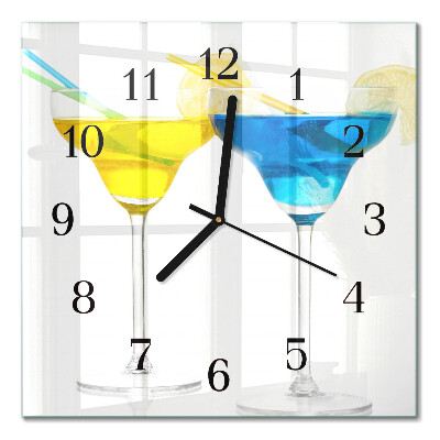 Moderne wanduhr quadratisch Cocktail