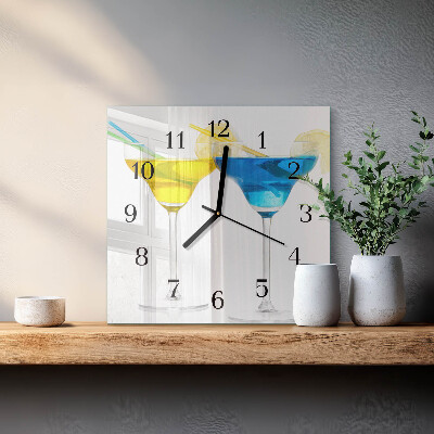 Moderne wanduhr quadratisch Cocktail