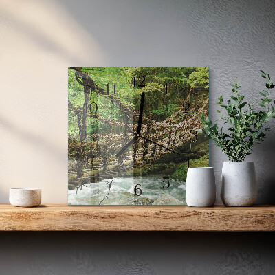 Glasuhr quadratisch Seilbrücke