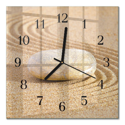 Quadratische wanduhr modern Steinsand