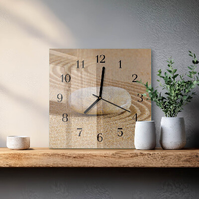 Quadratische wanduhr modern Steinsand