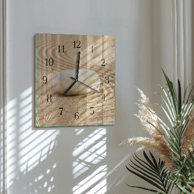 Quadratische wanduhr modern Steinsand