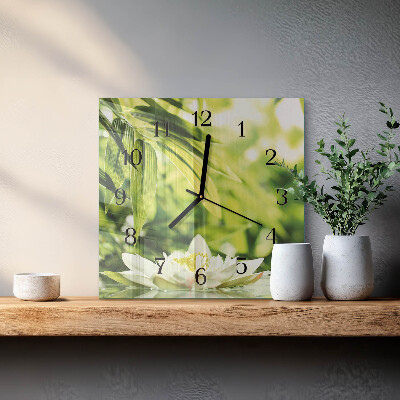 Quadratische wanduhr Natur