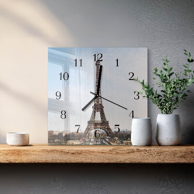 Wanduhr mit motiv quadratisch Eiffelturm