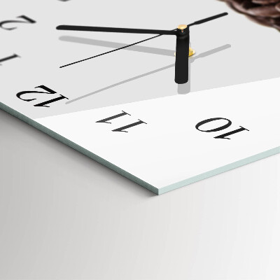 Quadratische wanduhr modern Kaffeebohnen