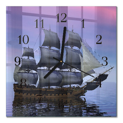 Glasuhr quadratisch Segeln