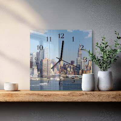 Quadratische wanduhr modern Horizont