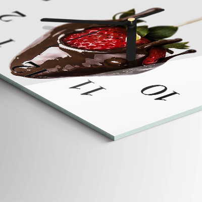 Quadratische wanduhr Schokolade